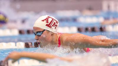 Neue Sport-Reize in in den USA: Giulia Goerigk von der SGR Karlsruhe schwimmt seit Sommer 2022 für das Team der Texas A&M University.