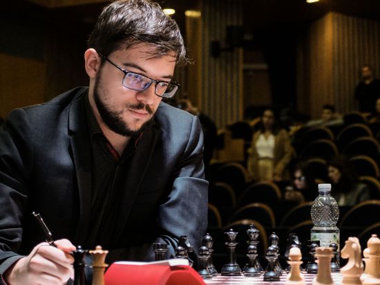  December 11, 2019, Jerusalem, Israel: MAXIME VACHIER LAGRAVE, 30, of France, competes with Topalov of Bulgaria, in Day One, Round One, of the final leg of the World Chess Championship cycle at Jerusalem s Notre Dame Center. Sixteen worldâ