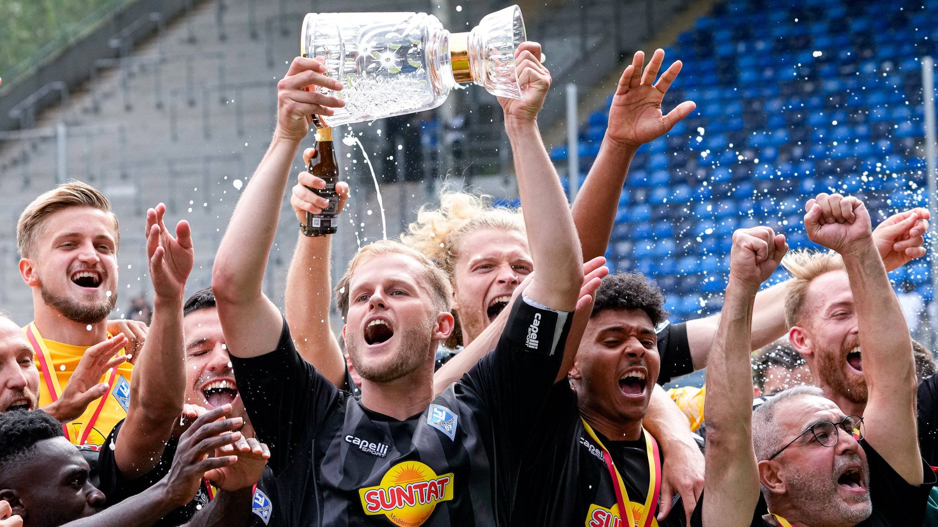 Titelverteidiger: Der SV Waldhof Mannheim gewann in der Saison 2021/22 den badischen Fußball-Verbandspokal.