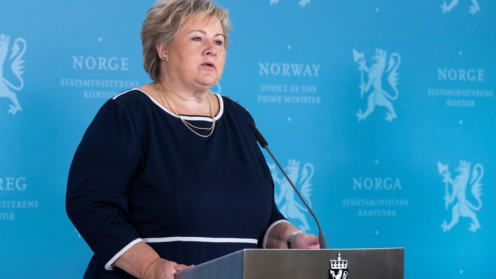 Norwegens Regierungschefin Erna Solberg hat strenge Einreisebeschränkungen verkündet.