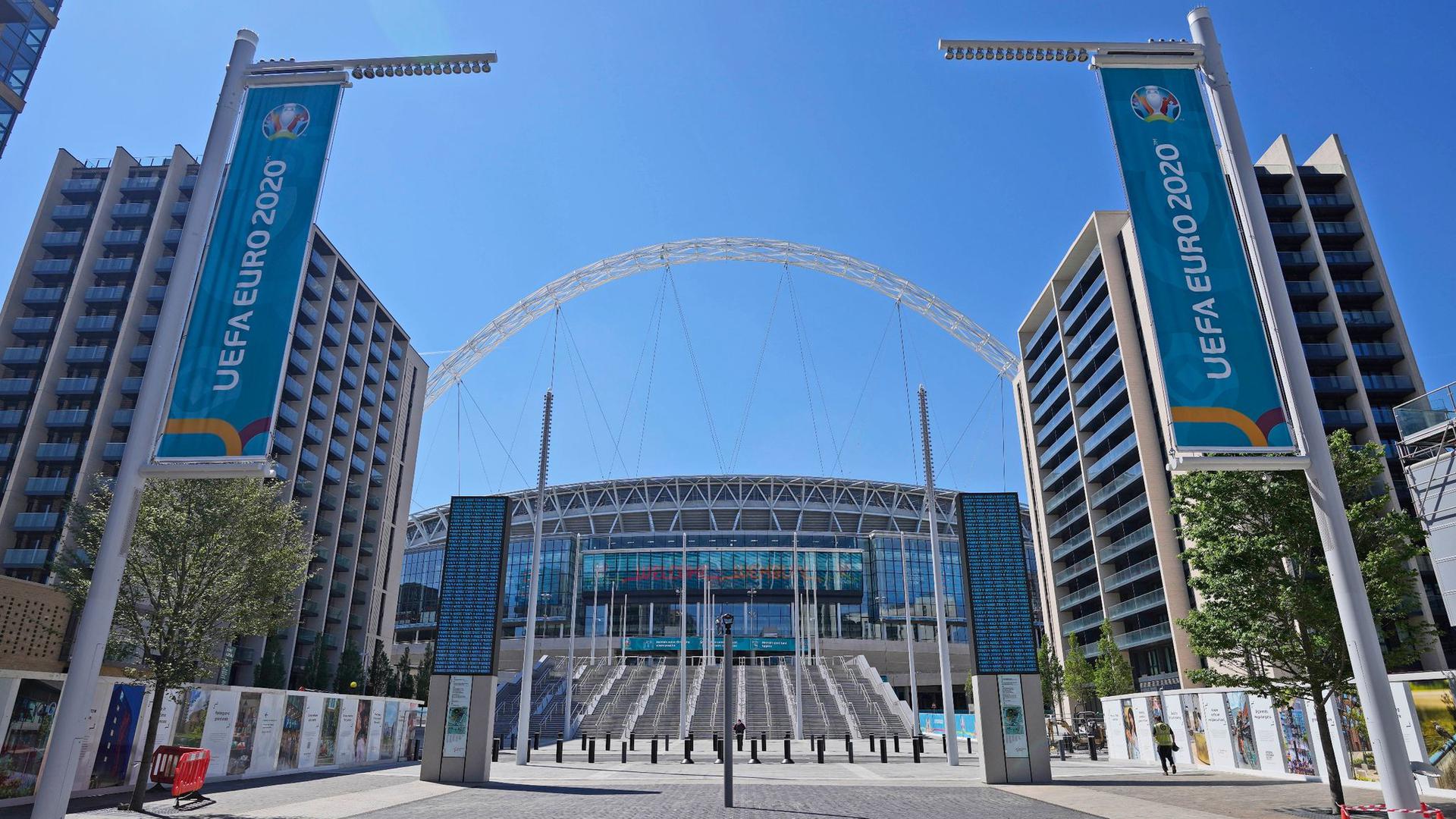 Für das EM-Finale im Wembley-Stadion werden 40.000 Zuschauer zugelassen.