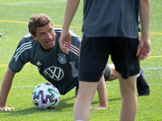 Ist wieder mit voller Kraft im Team-Training: Thomas Müller.
