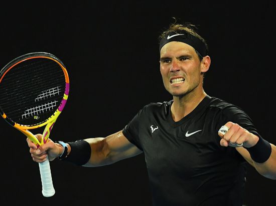 Steht in Melbourne im Endspiel: Rafael Nadal reagiert nach seinem Sieg im Halbfinale.