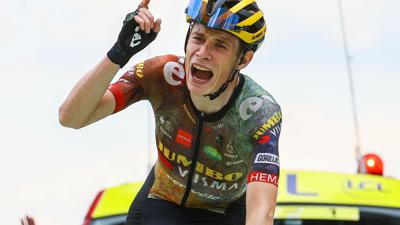 Der Tour-de-France-Sieger Jonas Vingegaard gewann die fünfte Etappe bei der Dauphiné-Rundfahrt.